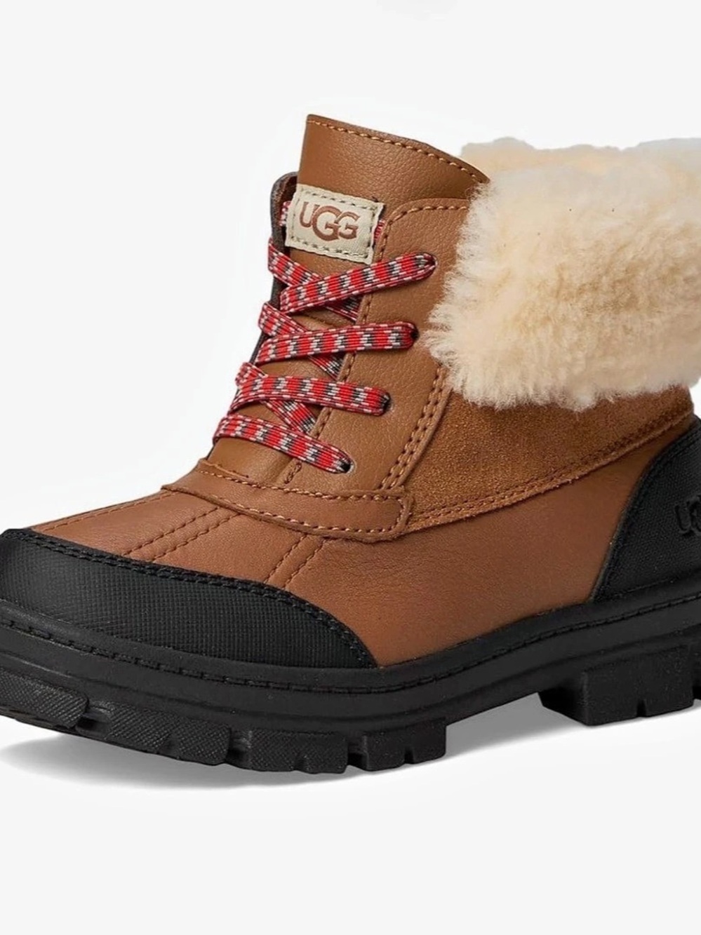 UGG Kids' Adirondack Boot XXV Girls US 10 Brown & Black Boots
